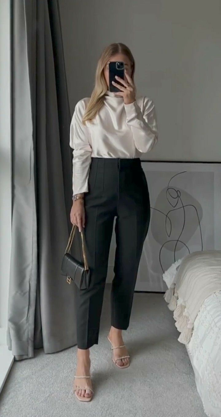 Pantalón de pinza negro