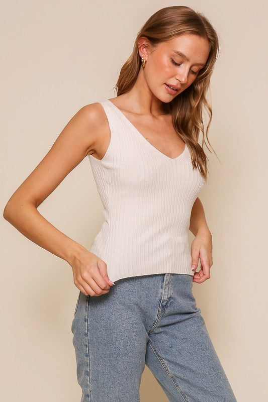 V Neck Sweater Top