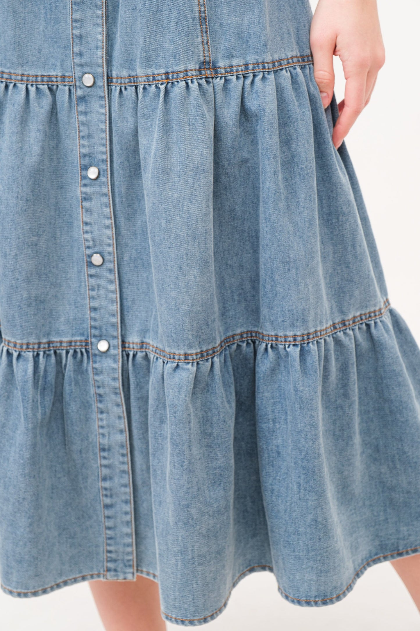 Midi denim dress